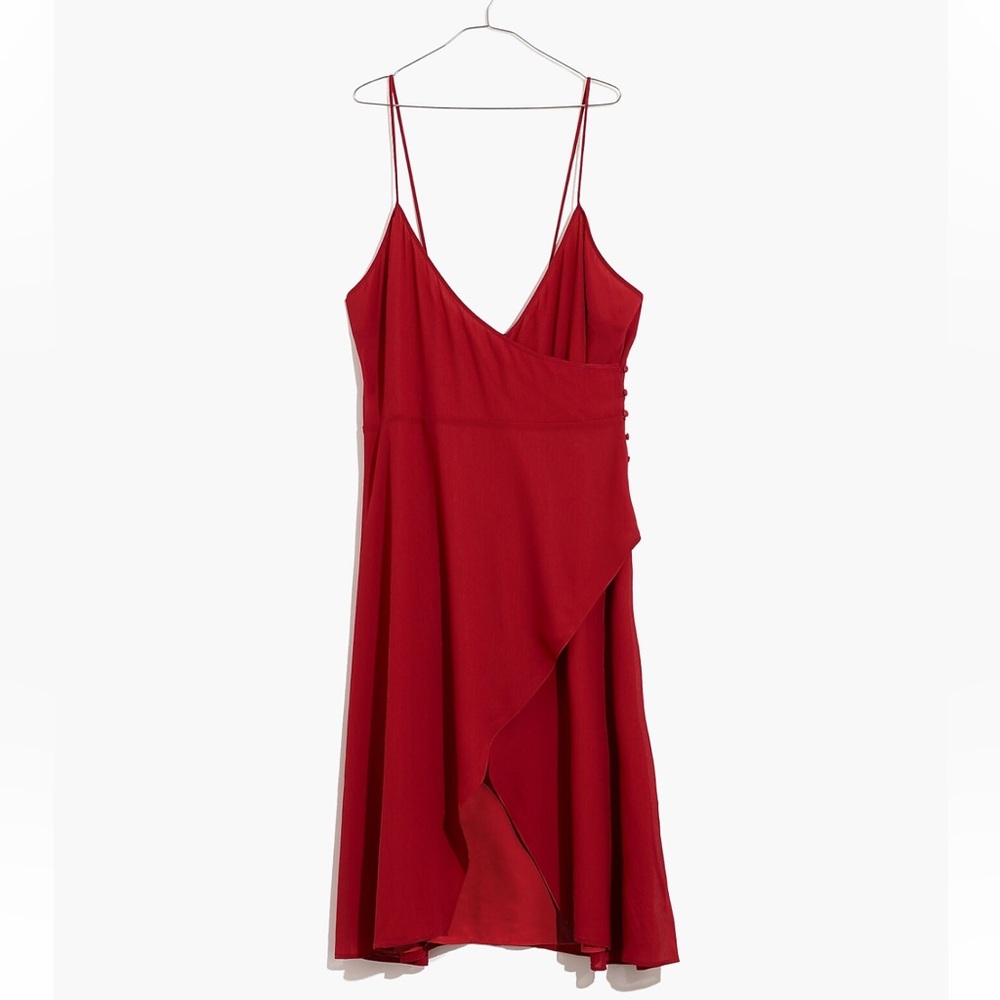 Madewell Side-Button Wrap Cami Dress
